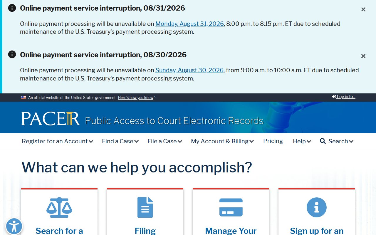Valley Stream previous residents federal docket research through PACER